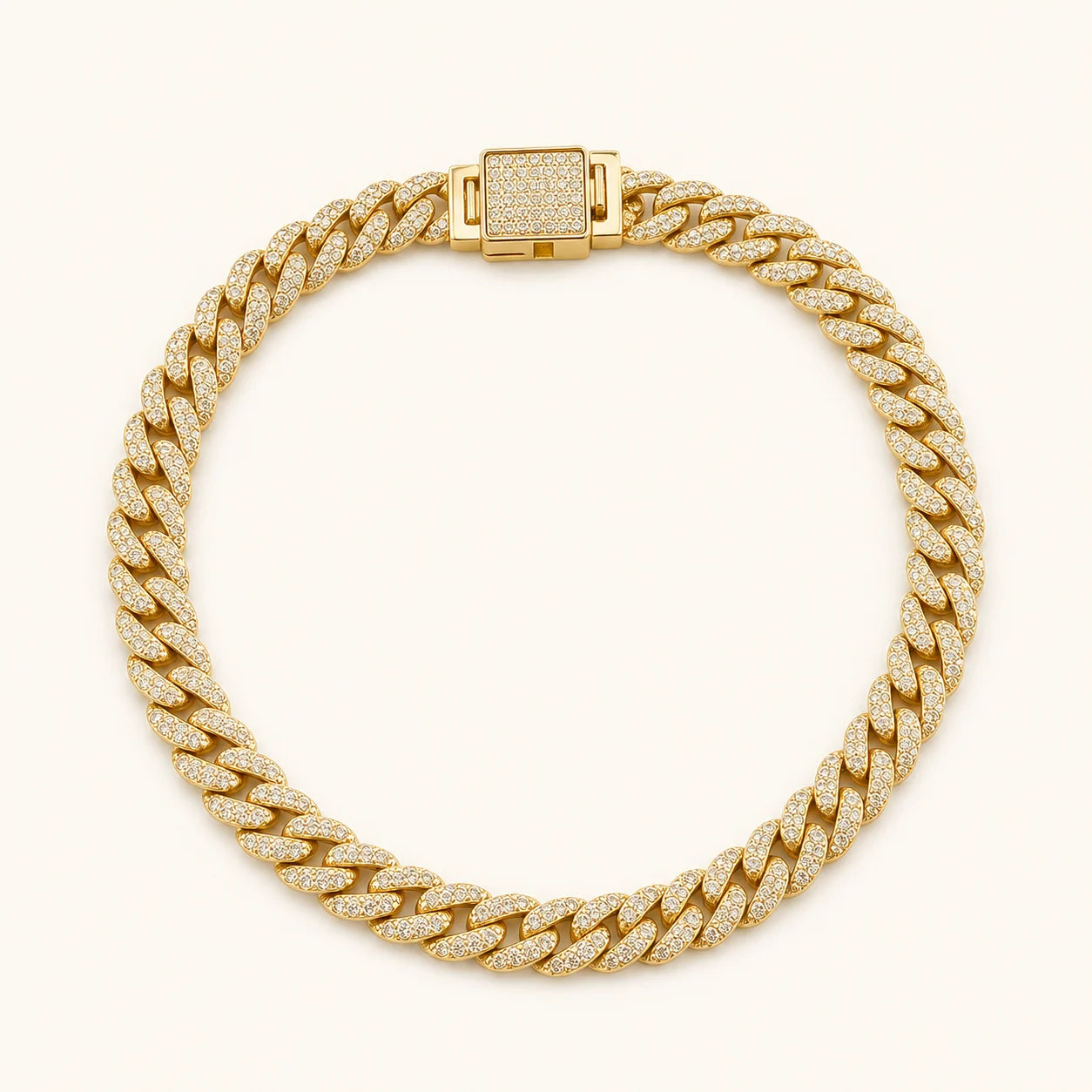 Mini Iced 12mm Cuban Pet Necklace product view
