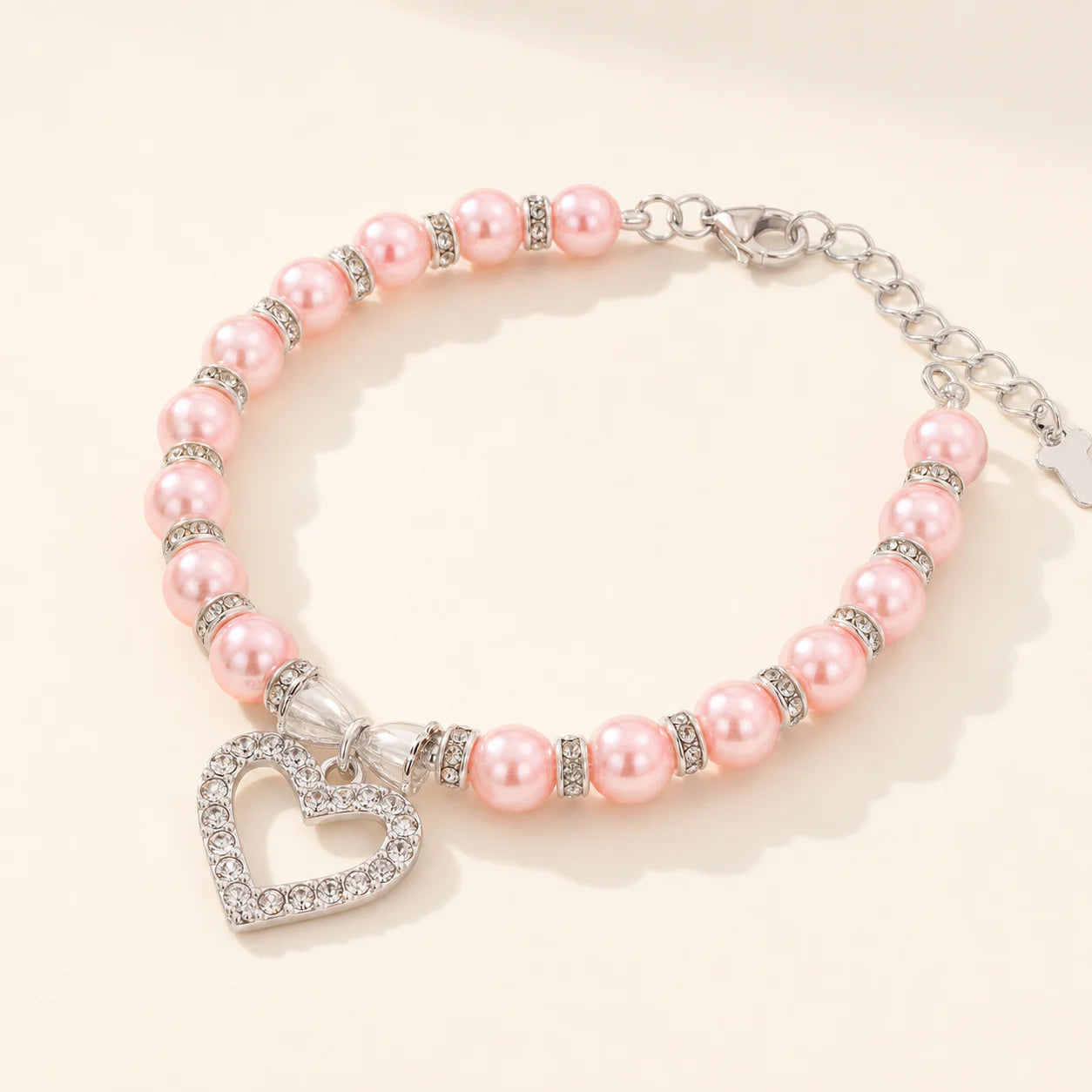 Aurora Heart Beaded Pet Necklace product view